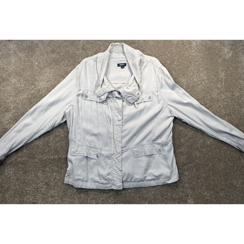 DKNY‎ XL Jacket - Lyocell - Very Soft Beige Pockets Cargo